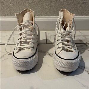 Converse- White High-Top Platform sneaker